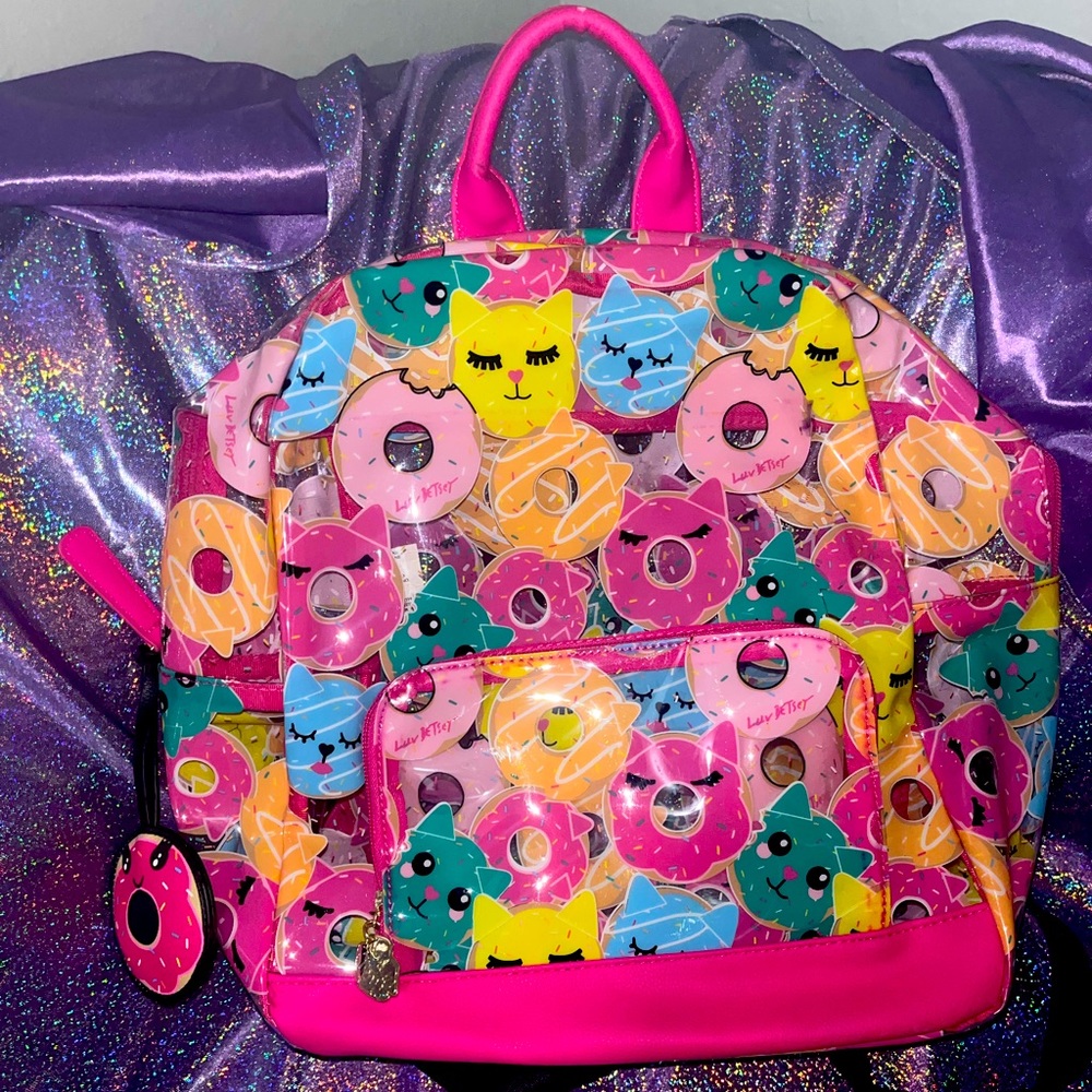 Betsey Johnson Cat Donut Backpack